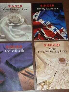 Vintage Singer Sewing Reference Library Hardback Lot x 4 Books Full Color